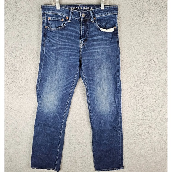 American Eagle Classic Bootcut Jeans Men's 32x36 Blue Denim Next Level Flex - Picture 1 of 11